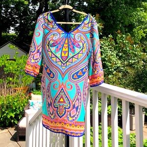 Pink Owl Boho Shift Dress